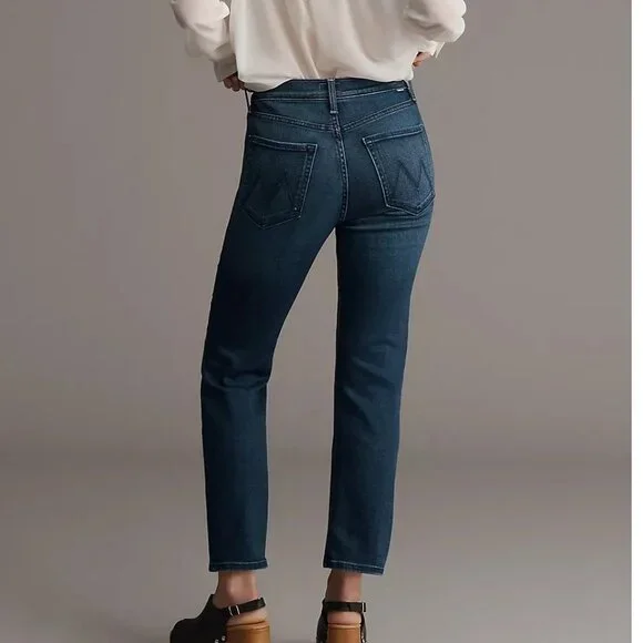 NWT MOTHER The Tripper Ankle High-Rise Crop Flare Jeans - Picture 2 of 7